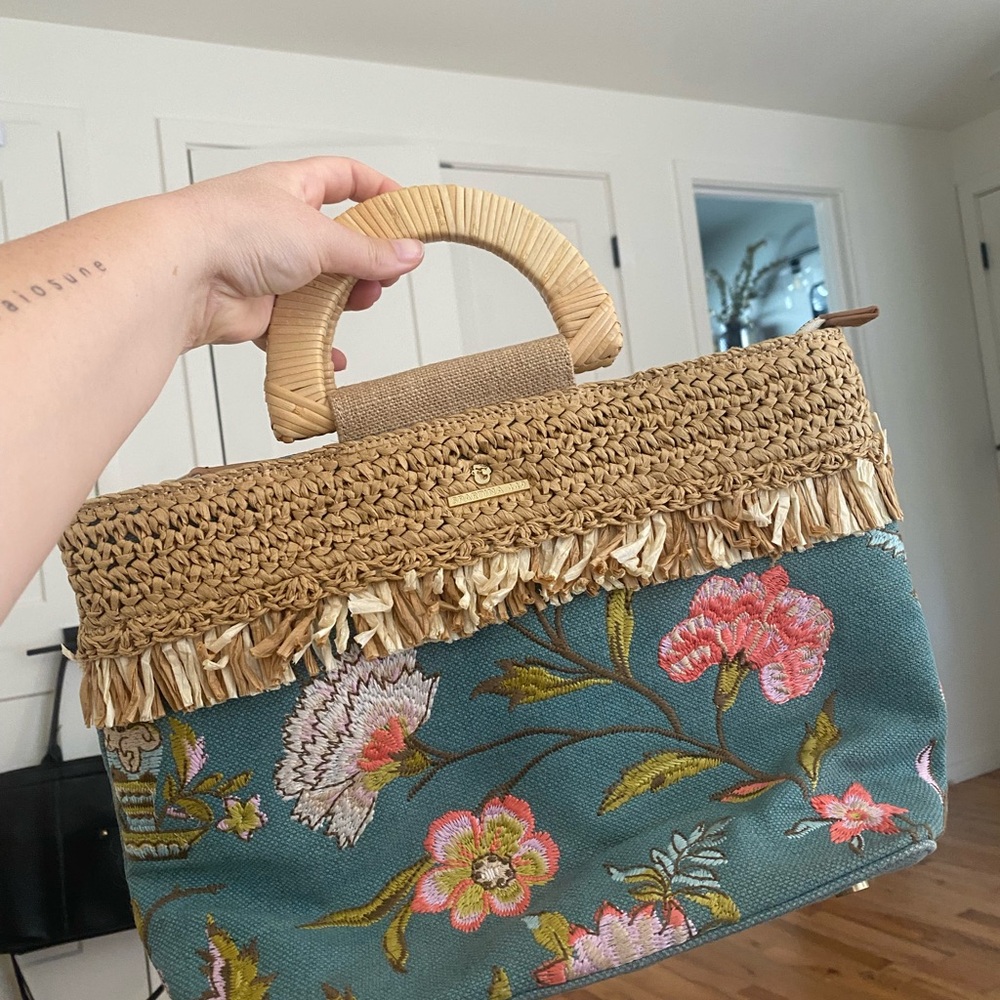 Spartina 449 Floral Woven Mini Bag